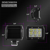 Fit 07-15 Wrangler JK 50/52" 300W LED Light Bar+Bracket+Switch+2x 4" CREE LED