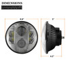 Fit 07-16 Wrangler Black Projector Headlights+Smoke LED Signal+Side Marker Light