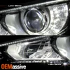 For 2014-2022 InFiniti Q50 w/o AFS LED Projector Black Headlight Pair Left+Right