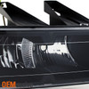 Fit 2004-2012 Chevy Colorado GMC Canyon Pickup Black Headlights + Fog Lights