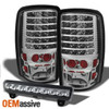 Fits Clear 00-06 Suburban Tahoe Denali LED Tail Lights+Clear LED 3Rd Brake Lamp