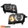 For 2010-2013 Chevy Camaro [HID Type] Projector Black Headlights Pair w/ LED DRL