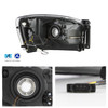 For 2006-2008 Ram 1500 2500 3500 Black Housing Headlights Pair w/ LED Tube DRL