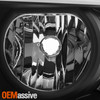 For 2006-2008 Ram 1500 2500 3500 Black Housing Headlights Pair w/ LED Tube DRL
