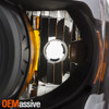For 2006-2008 Ram 1500 2500 3500 Black Housing Headlights Pair w/ LED Tube DRL