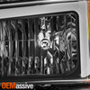 For 2003-2006 Chevy Silverado 1500HD / 2500HD / 3500 Black Headlights+LED Bumper