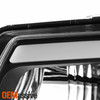 For 2003-2006 Chevy Silverado 1500HD / 2500HD / 3500 Black Headlights+LED Bumper