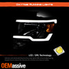 For 2009-2014 Ford F150 Black Headlights w/ LED Greeting DRL Sequential Signal