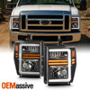 For 08-10 Ford F250 F350 F450 F550 Super Duty Headlight w/LED Sequential Signal