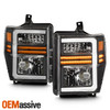 For 08-10 Ford F250 F350 F450 F550 Super Duty Headlight w/LED Sequential Signal
