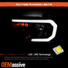 For 2007-2013 Toyota Tundra Black Headlights Pair w/ LED DRL Sequential Signal