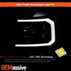 For 07-13 Chevy Silverado 1500/2500HD/3500HD Black Headlights w/ LED DRL Running