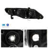 For 2006-2011 Honda Civic 4Dr Sedan Black Headlights Pair w/LED Tube DRL Running