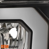 For 2007-2013 GMC Sierra 1500/2500HD/3500HD Black Headlight w/LED DRL Light