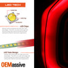 For 18-23 GMC Terrain Denali Red Tail Lights Pair Outer+Inner 4Pc w/LED Tube DRL