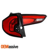 For 18-23 GMC Terrain Denali Red Tail Light Out+In 2 Pcs Driver w/ LED Tube DRL