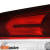 For 22-24 Chevy Equinox Halogen Type Chrome Red Tail Light Pair Outer+Inner 4Pcs
