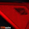 For 22-24 Chevy Equinox Halogen Type Chrome Red Tail Light Outer+Inner 2Pcs Left