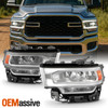 For 2019-2024 Dodge Ram 2500/3500 Halogen Signal Chrome LED Headligts Assembly