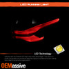 For 22-24 Chevy Traverse Full LED Running Tube Black Red Tail Lights Outer Pair