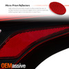 For 22-24 Chevy Traverse Full LED Running Tube Black Red Tail Lights Outer Pair