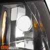 For 1999-2004 Ford Mustang Halogen Headlights w/LED DRL Black Headlamp Assembly