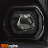 For 2020-2022 Ford F250 F350 SuperDuty Projector Black Headlights w/LED Tube DRL