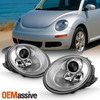 For 2006-2010 Volkswagen VW Beetles Halogen Projector Headlights Pair Left+Right
