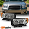 For 2006-2008 Subaru Forester [Halogen Type] Chrome Headlights Pair Left + Right