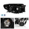 For 2006-2008 Subaru Forester [Halogen Type] Black Headlights Pair Left + Right
