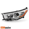 For 2014 2015 2016 Toyota Highlander Chrome Projector Headlight Driver Left Side
