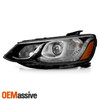 For 17-20 Chevy Sonic Halogen Projector Black Headlight Driver w/ LED DRL Signal