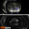 For 21-24 Dodge Durango Black Bezel Projector Headlight Driver w/ Halogen Signal