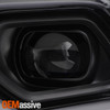 For 21-24 Dodge Durango Black Bezel Projector Headlights Pair w/ Halogen Signal