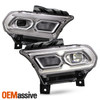 For 21-24 Dodge Durango Chrome Bezel Projector Headlights Pair w/ Halogen Signal