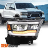 For 2019-2023 Ram 1500 Chrome Bezel [FULL LED] Headlight Passenger w/ DRL Signal