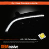 For 2011-2021 Peterbilt 579 587 Dual Projector Headlight w/DRL Sequential Black