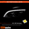 For 2011-2021 Peterbilt 579 587 Dual Projector Headlight w/DRL Sequential Chrome