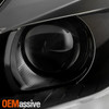For 2014-2019 Chevy Corvette HID/Xenon Type Black Headlights Pair w/LED Signal