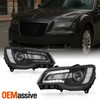 For 2015-2023 Chrysler 300 Xenon|HID Projector Headlights w/AFS Black Assembly