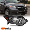 For 2016-2018 Honda HRV Halogen Type Headlight Headlamp Black Passenger Side