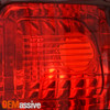 For 2025-2026 Dodge Ram 1500 Halogen Black Trim Red Clear Tail Lights Pair LH+RH