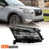 For 2022-2023 Nissan Pathfinder LED Chrome Headlights w/Halogen Signal Passenger