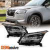 For 2022-2023 Nissan Pathfinder LED Chrome Headlights w/Halogen Turn Signal Pair