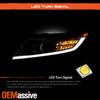 For 11-17 Honda Odyssey Projector Headlight w/LED Strip Sequential Signal Chrome