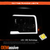 For 1992-1996 Ford Bronco F150|F250|F350 Headlights w/ LED DRL Black Assembly
