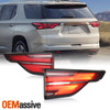 For 2022-2024 Chevy Traverse Full LED Black Red Tail Light Inner Pair Left+Right