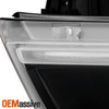 For 2019-2024 RAM 1500 Dual Projector Black Headlights Pair w/AFS LED DRL Signal