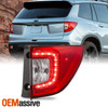 For 2019-2021 Honda Passport Chrome Red Tail Light w/ LED Turn Signal Passenger