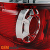 For 2007-2012 GMC Acadia LED Chrome Red Tail Light Outer + Inner Passenger 2Pcs